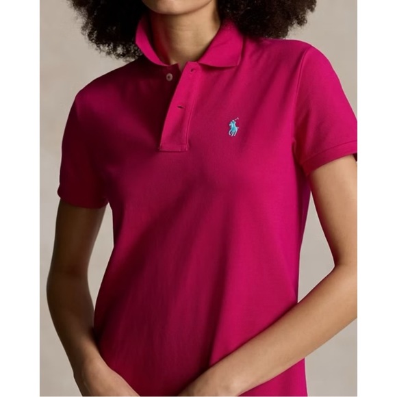Ralph Lauren Sport Fuchsia Hot Pink Interlock Mini Polo Shirt Dress sz XS - Picture 3 of 10